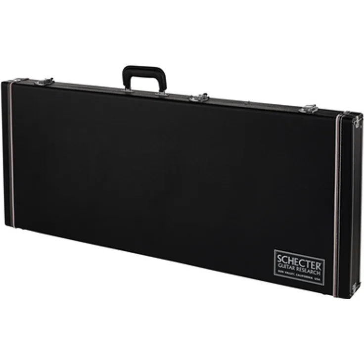Schecter E-1 Hardcase, schwarzer Gitarrenkoffer für E-Gitarre, passend für Schecter Model E-1, Außenmaße ca. 122 x 51 x 12 cm