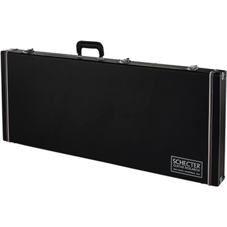 Schecter E-1 Hardcase, schwarzer Gitarrenkoffer für E-Gitarre, passend für Schecter Model E-1, Außenmaße ca. 122 x 51 x 12 cm