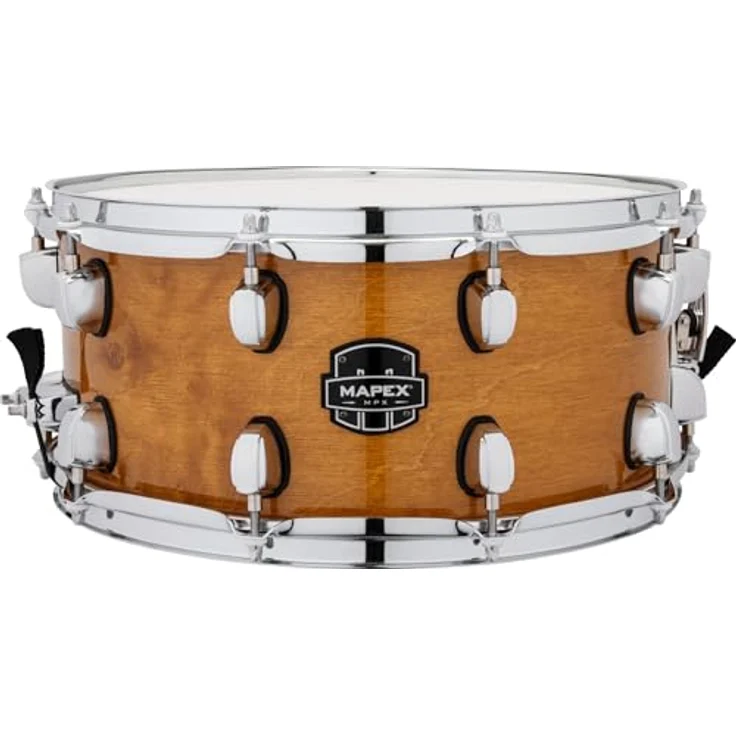 Mapex 14"x6,5" MPX Hybrid Snare CNL, 7,2mm Ahorn-/Pappelkessel, Gloss Natural Finish, Chrom Hardware, Remo UX Felle – Bild 2