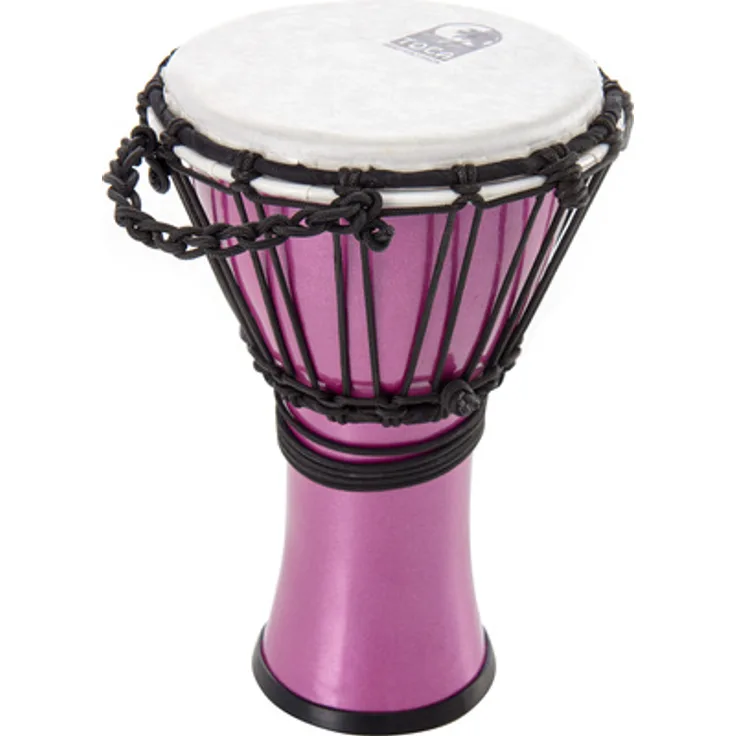 Toca 7" Color Sound Djembe TFCDJ-7MV, Violett, leichte Kunststoffpercussion für Kindergarten und Schulklassen