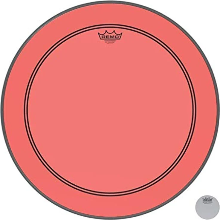 Remo 20" P3 Colortone Red Bass Drum Schlagfell, einschichtig 10 mil mit Dämpfungsring – Bild 1