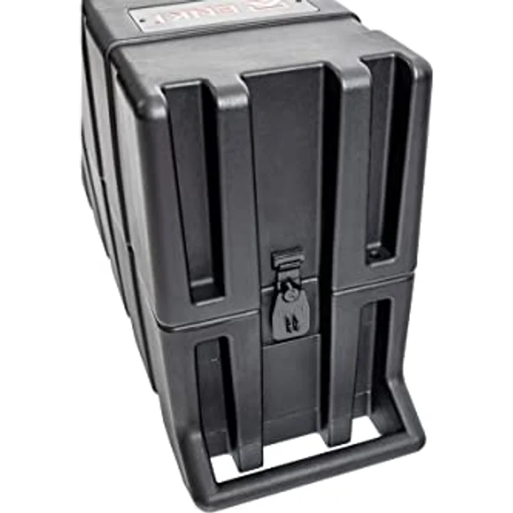 Enki AMG-2 EXV Double Guitar Case, Gitarrenkoffer für 2 E-Gitarren, rotationsgeformtes Polyethylen, EVA Schaumstoffeinlage, geeignet für Explorer-, Flying V- und ML-Korpusform, abnehmbarer Deckel, Vorhängeschloss-Vorrichtung, 1397 x 539,8 x 292,1 mm, 12,7 kg – Bild 4