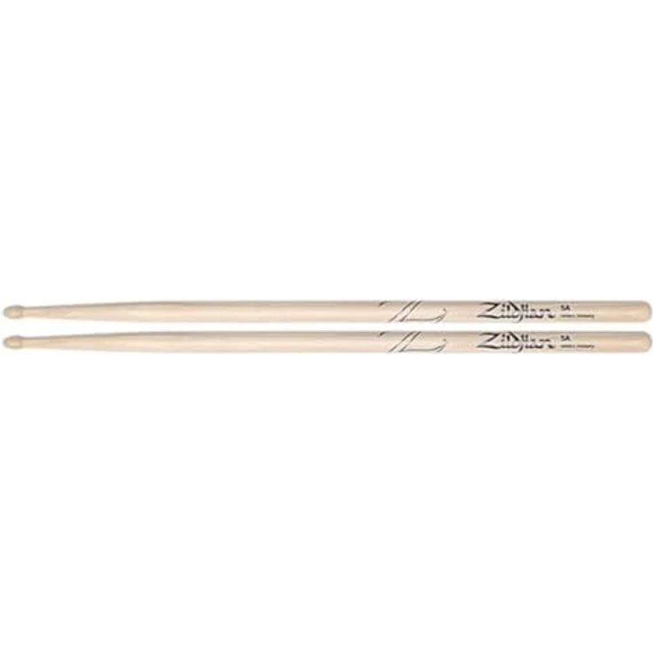 Zildjian 5A Hickory Drumsticks, 406mm lang, ovaler Holz Kopf, natürliche Ausführung – Bild 3