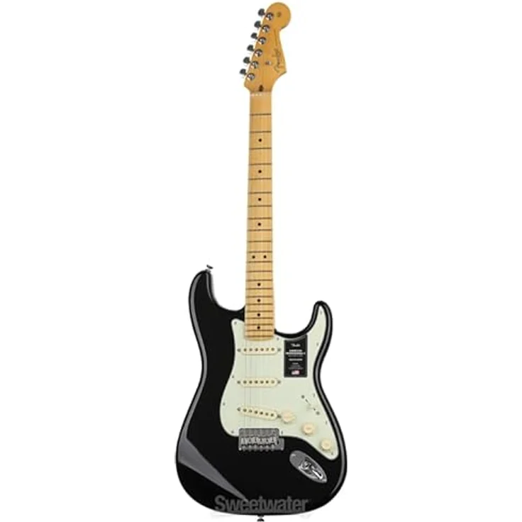 Fender American Professional II MN Black, E-Gitarre im ST-Design mit ausgewogener Verarbeitung und hochwertigen Materialien, schwarz – Bild 4