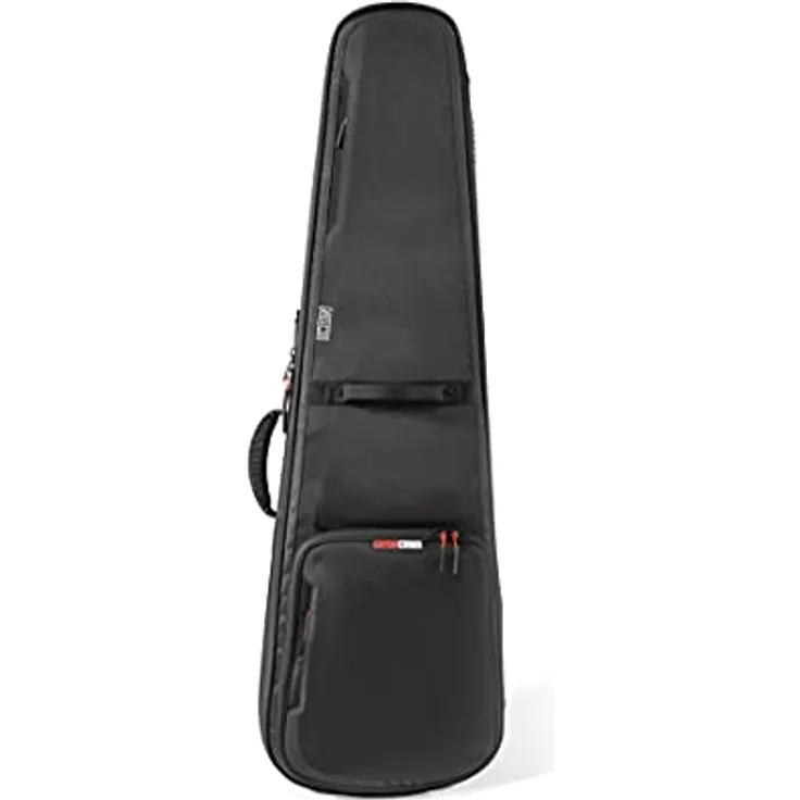 Gator G-ICONBASS, Gigbag für E-Bass mit Rucksackgurten, abnehmbarer Nackenstütze, witterungsbeständig, schwarz