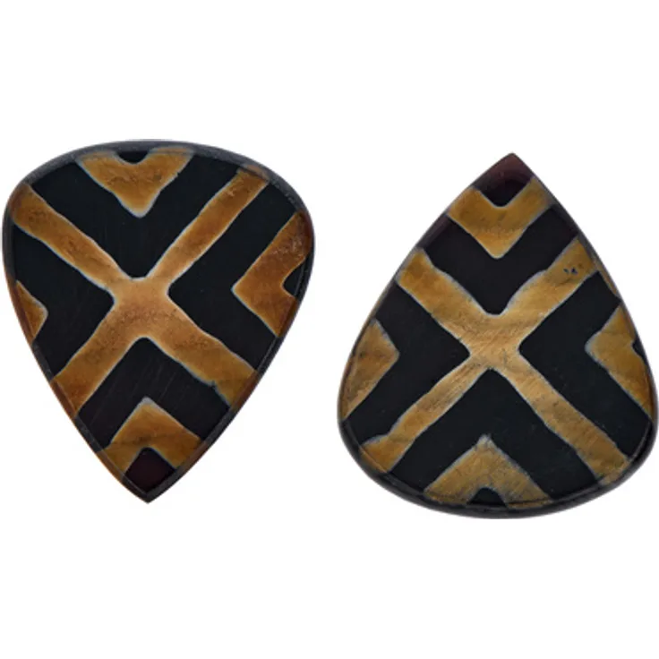 Harley Benton Eclipse Horns X Pick Set, Plektren aus Büffelhorn, 2 Stück, Form 351