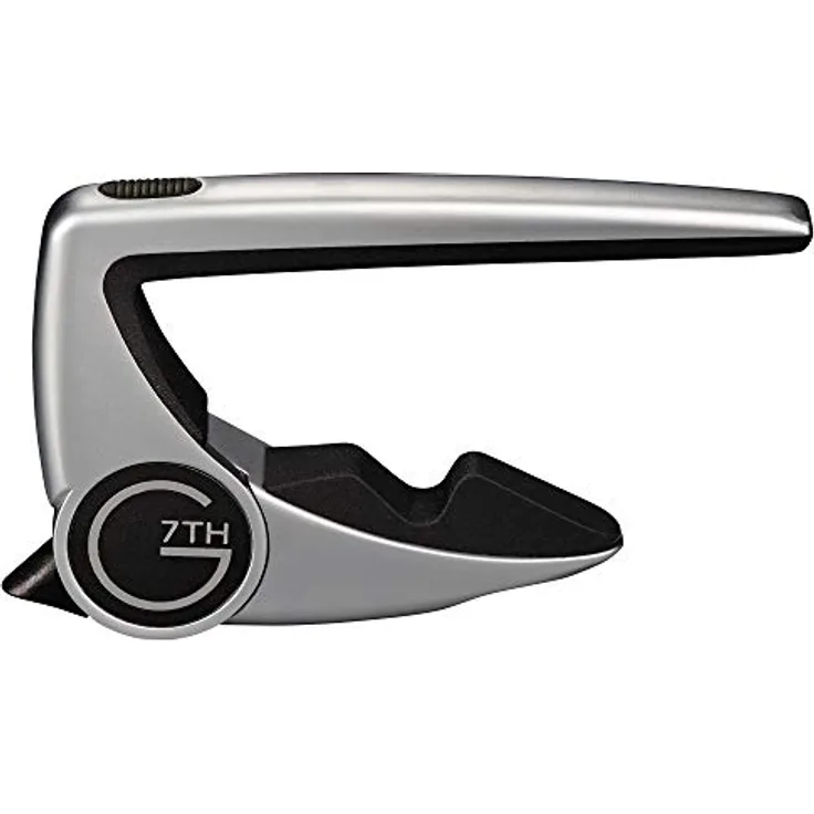 G7th Performance II Classic Silver, Kapodaster für 6-saitige Konzertgitarre und Flamenco, edles Aluminiumdesign, leicht und stimmstabil, Ausführung in Classic Silber