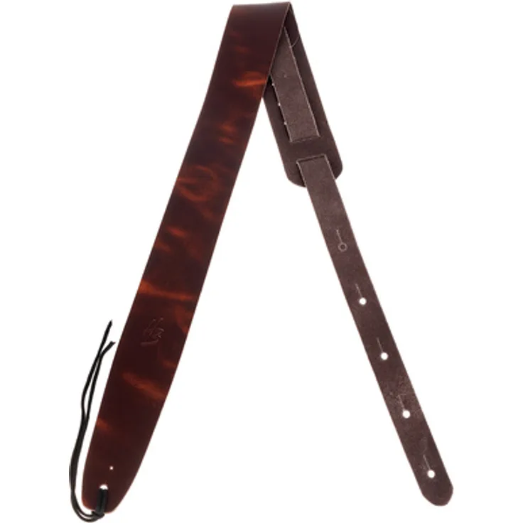 Harley Benton Guitar Strap 6 BR, Gitarrengurt aus Leder, 6 cm breit, Länge 109-134 cm, braun, Made in Griechenland