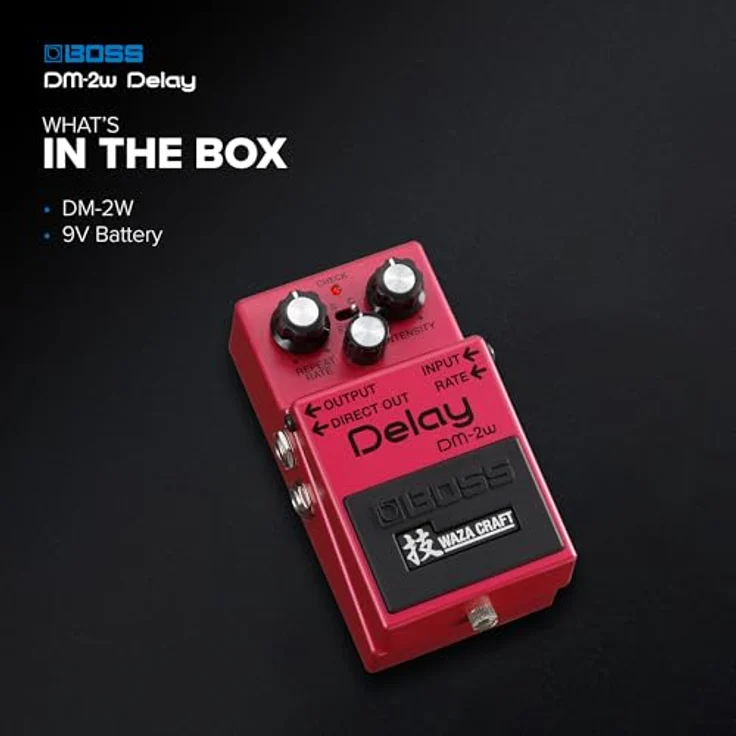 BOSS DM-2W Delay, Premium Waza Craft Gitarreneffektpedal mit analoger Schaltung, authentische Reproduktion des BOSS DM-2 Vintage-Vibrato, Standard & Custom Spielmodi – Bild 5