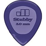 Jim Dunlop Plektrum Big Stubby 3,00mm, 24er Pack mit griffiger Oberfläche und präziser Spitze