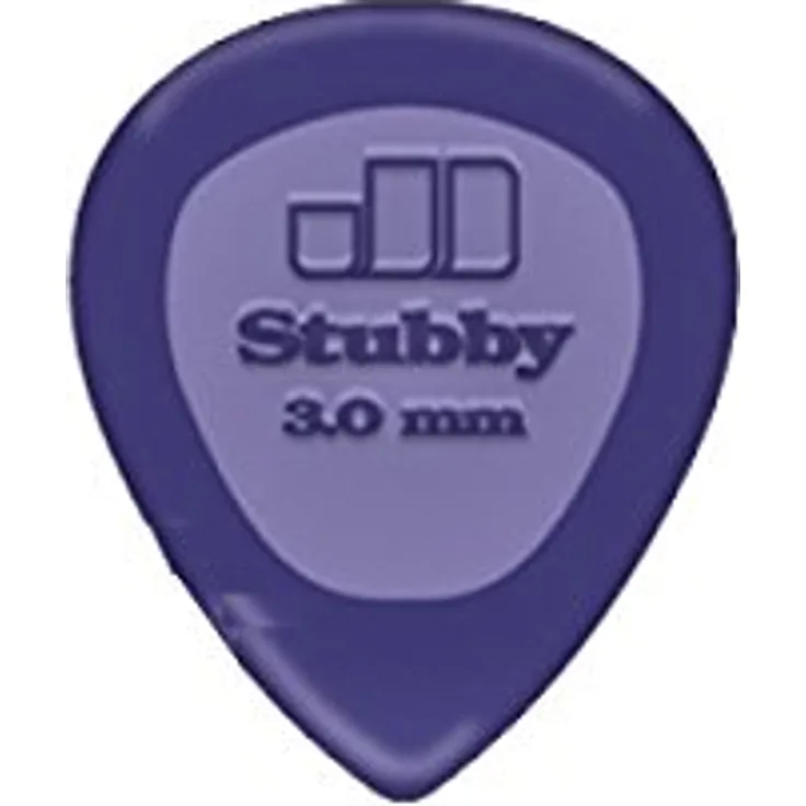 Jim Dunlop Plektrum Big Stubby 3,00mm, 24er Pack mit griffiger Oberfläche und präziser Spitze
