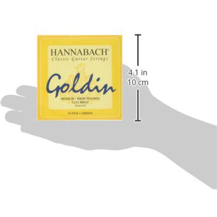 Hannabach Klassikgitarrensaiten Serie 725 MHT, Premium-Saiten aus Goldin Super Carbon, G3, 0,86 mm, made in Germany – Bild 4