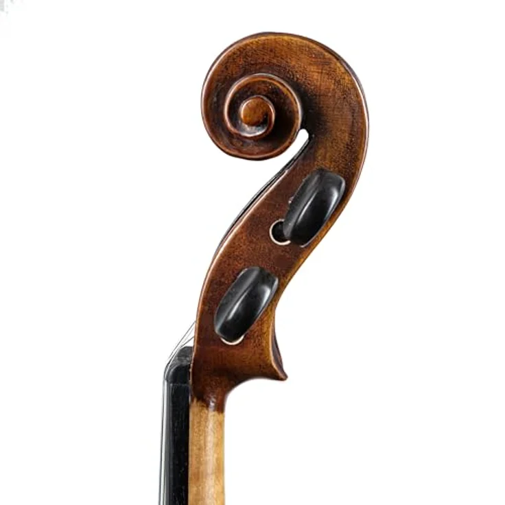 Stentor SR1864 Verona Violine 4/4, handgearbeitet mit massiver Fichtendecke, geflammten Ahornzargen und -boden, Ebenholzgriffbrett, inkl. Holzbogen und "De Luxe" Koffer – Bild 8