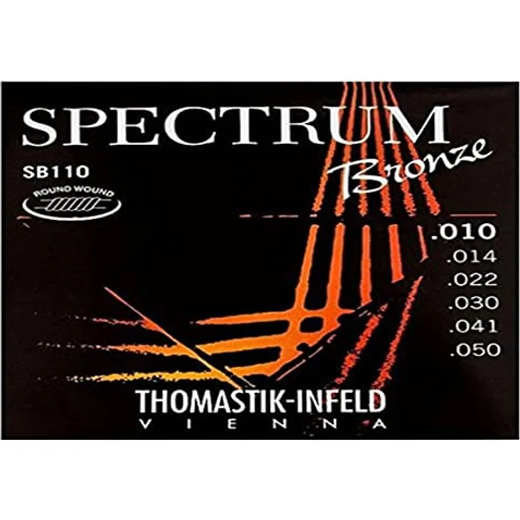 Thomastik Spectrum Bronze Series SB110, Akustikgitarre Saiten nickelfrei, Extra Light .010-.050, langanhaltendes Spielgefühl