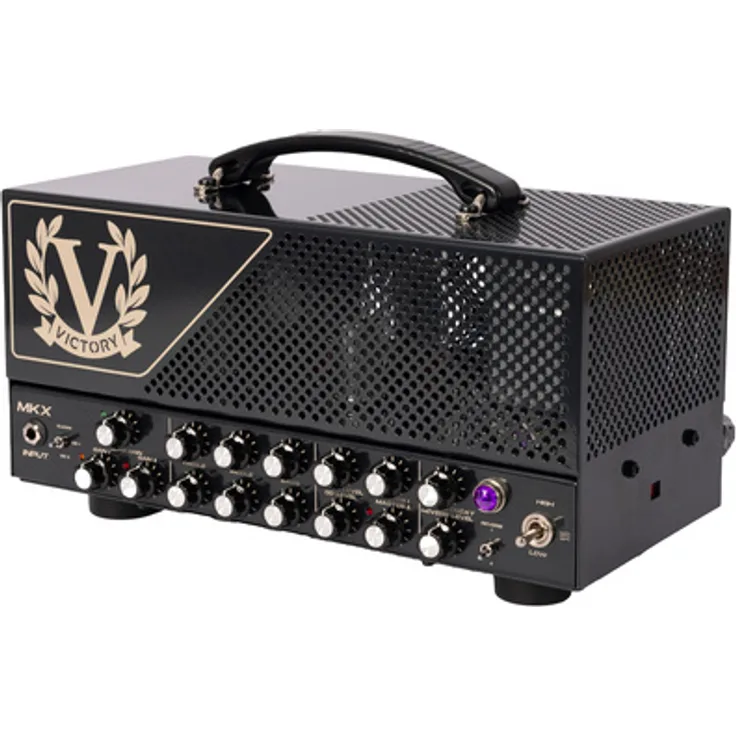 Victory Amplifiers The MKX Lunchbox Head, Röhrenverstärker Topteil mit 3 Kanälen, 50/9 Watt Leistung, inkl. 2-Fußschalter, Made in UK