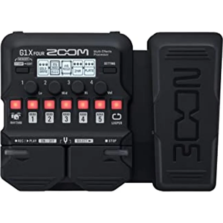 Zoom G1X FOUR Gitarren-Multieffekt-Pedal mit 70+ Effekten, Amp-Simulationen, Looper & Expression-Pedal – Ideal für Bühne & Studio – Bild 1