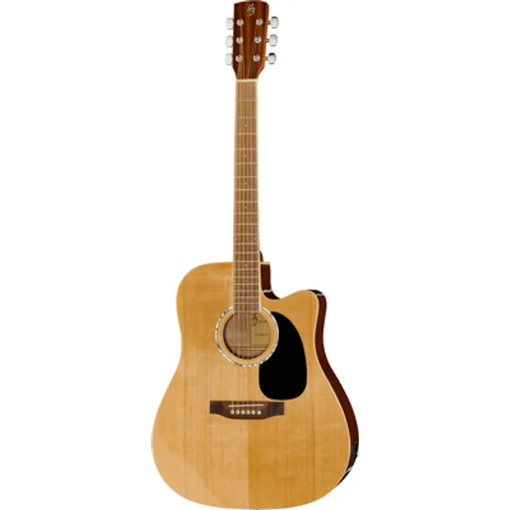 Harley Benton CLD-60SCE NT, Dreadnought Cutaway Westerngitarre mit Tonabnehmer, Fichte massiv, Mahagoni, Natur