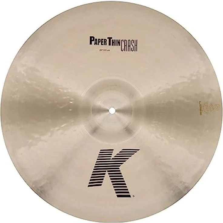 Zildjian K-Series Paper Thin Crash 20", hochwertiges Crash Becken für Schlagzeug, ausgewogene Verarbeitung