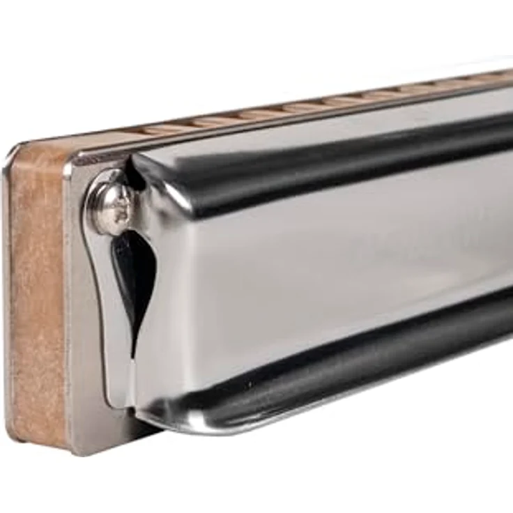 Suzuki M-20 Manji Mundharmonika, harmonisch Moll in C, Edelstahl-Deckelplatten, Holz/Harz Kanzellenkörper, inklusive Etui – Bild 3