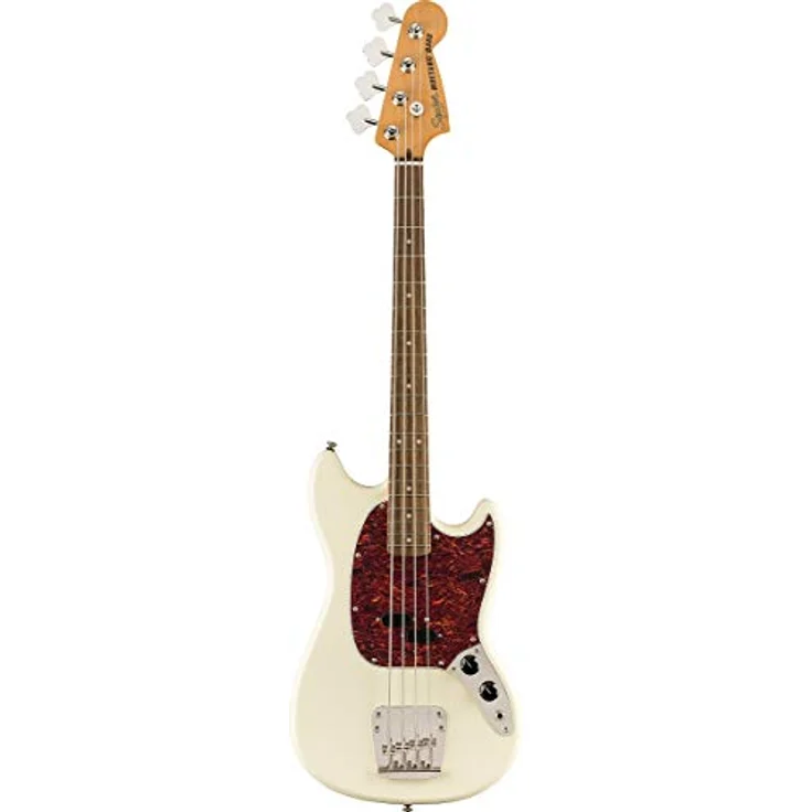 Squier CV 60s Mustang Bass OW, E-Bass mit Nato-Korpus, Ahornhals und 19 Bünden, Olympic White – Bild 3