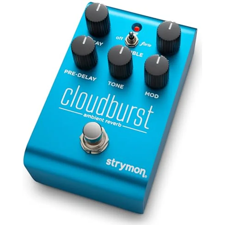 Strymon Cloudburst Reverb, Effektpedal für E-Gitarre mit mehreren Halltypen, Mono/Stereo Anschlüssen, True Bypass