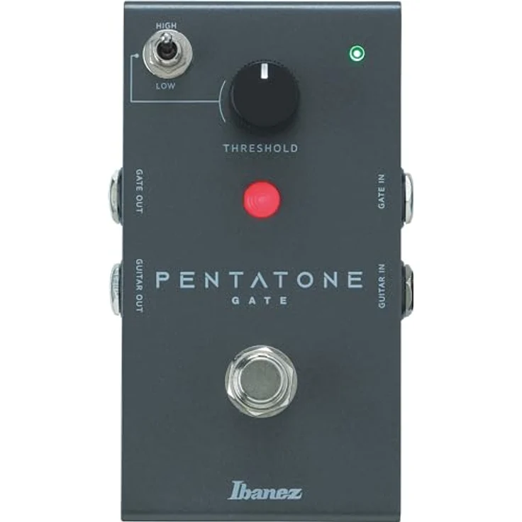 Ibanez Pentatone Gate PTGATE, Noisegate Pedal für E-Gitarre mit schneller Ansprache und umschaltbarem Schwellenwertbereich, 4x Klinkenein-/ausgänge, kompakt, schwarz – Bild 1