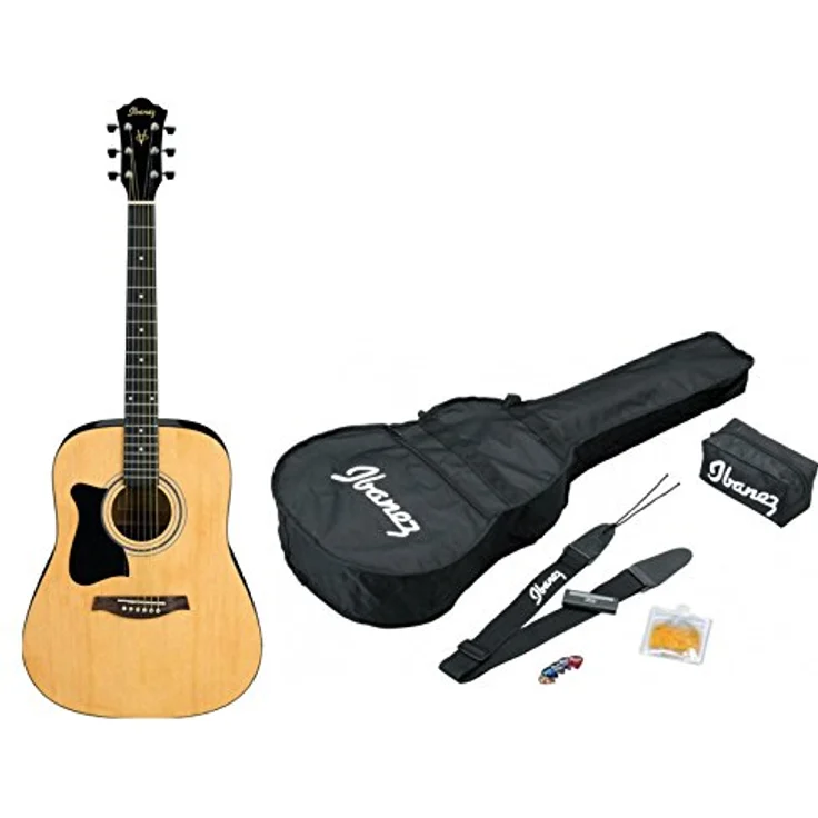 Ibanez V50NLJP-NT Jam Pack, Linkshänder Westerngitarre mit Fichtendecke, natur, inkl. Stimmgerät, Gigbag, Gurt und Picks – Bild 1