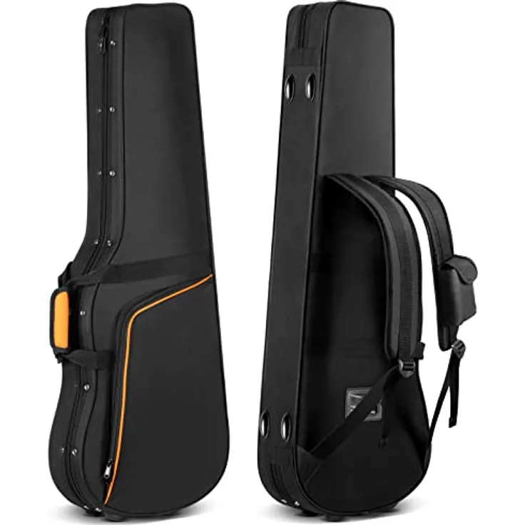 CAHAYA E-Gitarren-Koffer CY0300, Hardshell mit 25 mm Polsterung, wasserdichtem PU-Design, geeignet für 40 Zoll E-Gitarre