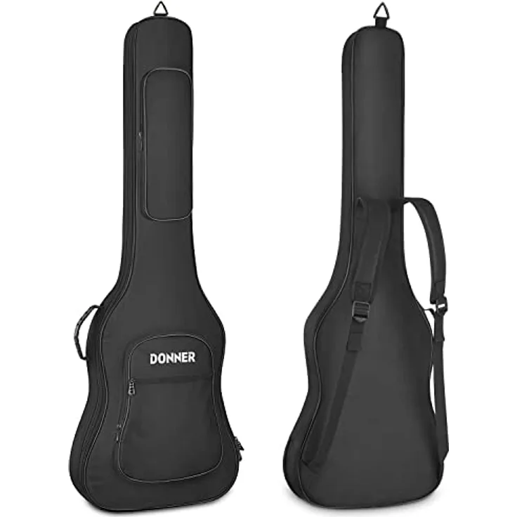 Donner E-Bass Tasche 47 Zoll, gepolstert mit 10mm Schutz, wasserdicht Gigbag für E-Bass, Schwarz