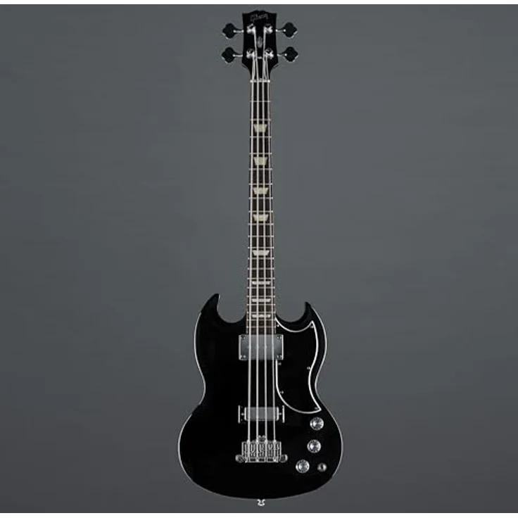 Gibson SG Bass Ebony, E-Bass mit Mahagoni Korpus und Palisander Griffbrett, 774 mm Mensur, schwarz, inkl. Koffer, Made in USA – Bild 2