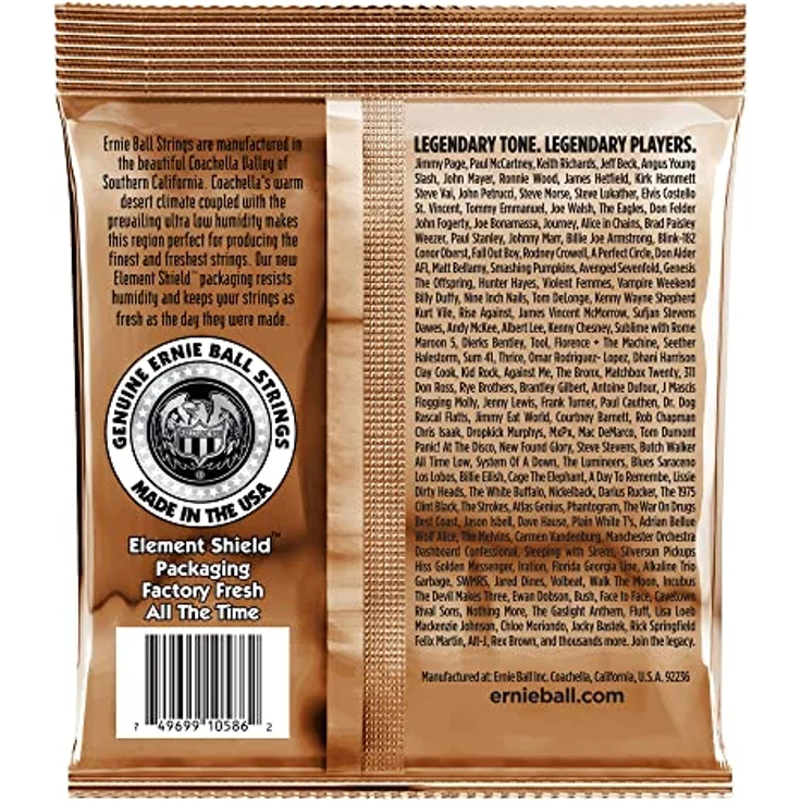 Ernie Ball Earthwood Custom Medium Phosphor Bronze Saiten für Akustikgitarre, Stärke 12.5-56, warmer und voller Klang mit hervorragender Projektion – Bild 2