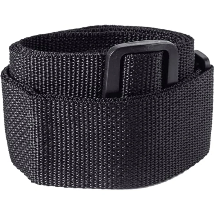 Dunlop Poly Strap Black, Gitarrengurt aus Polyester mit Leder-Endstück, verstellbar von 104 cm bis 183 cm, 50 mm breit, Schwarz – Bild 1