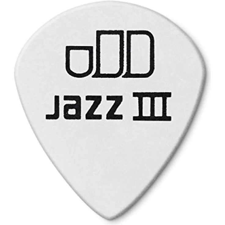 Jim Dunlop Plektrum Tortex White Jazz III, 1,00 mm, 72 Stück für Geschwindigkeit und Sprachdeutlichkeit – Bild 2