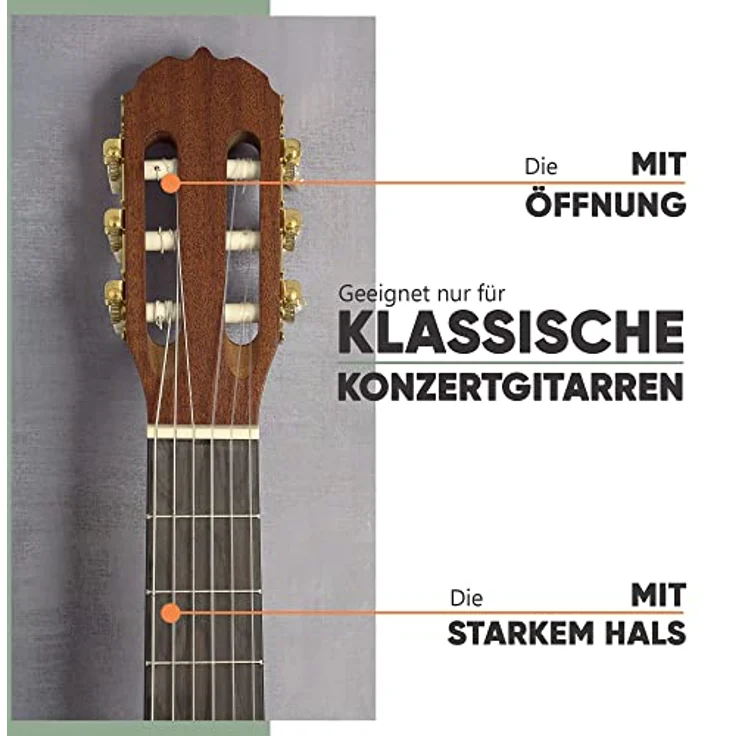 Villkin Gitarrensaiten - Premium Nylon-Saiten für Klassische-, Konzert- & Akustik-Gitarre - Ausgewogener Klang, 6 Saiten Set – Bild 3