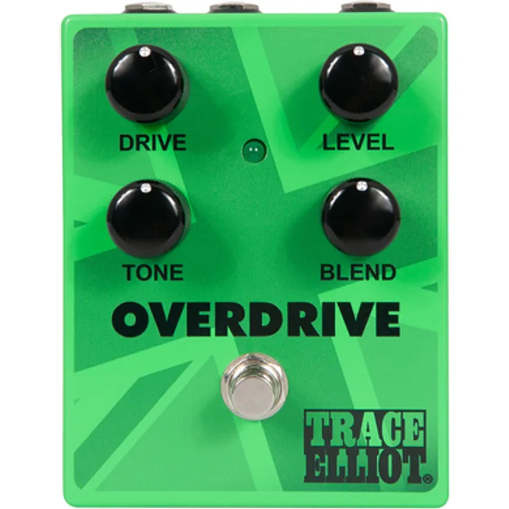 Trace Elliot Overdrive, Vollbereich-Overdrive-Pedal für Bassgitarre mit asymmetrischer Soft-Clipping-Schaltung und integriertem Blend-Regler