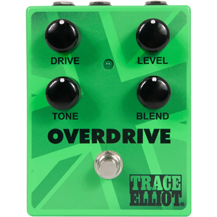 Trace Elliot Overdrive, Vollbereich-Overdrive-Pedal für Bassgitarre mit asymmetrischer Soft-Clipping-Schaltung und integriertem Blend-Regler