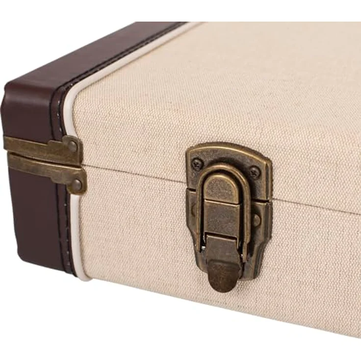 Gator Journeyman Electric Guitar, Gitarrenkoffer aus Sackleinen mit antiken Messingbeschlägen, beige – Bild 16