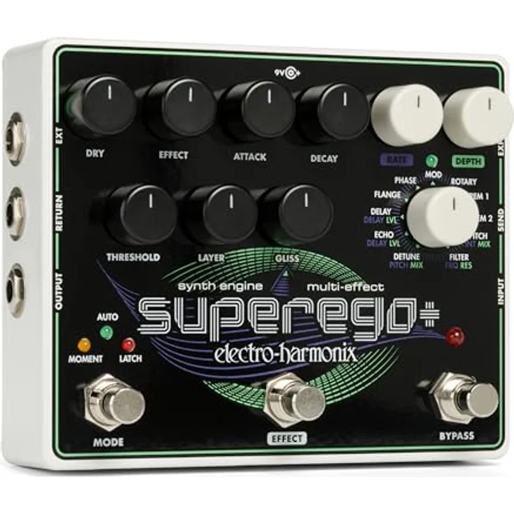Electro Harmonix Superego Plus, Effektpedal mit 11 Effekttypen, unendlichem Sustain und EXP-Eingang – Bild 3