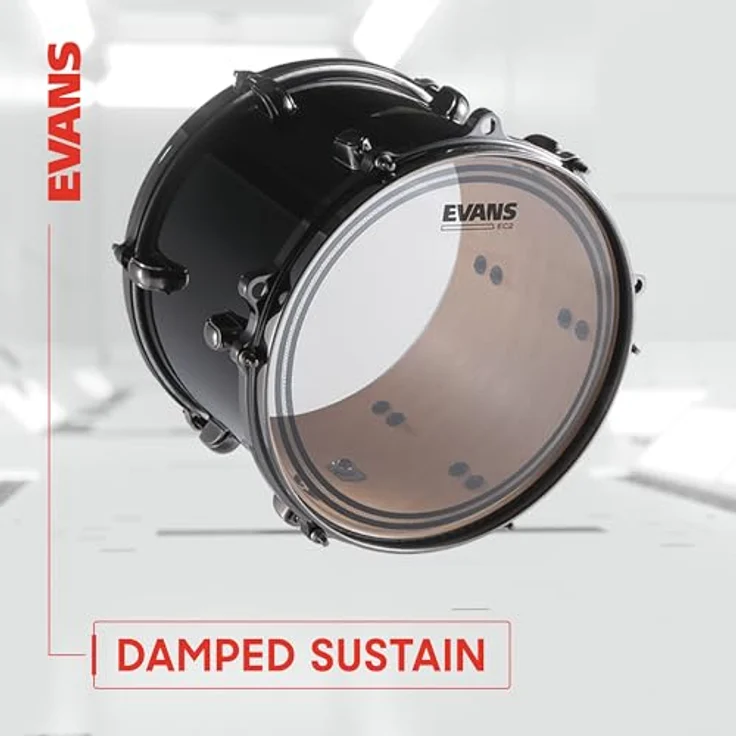 Evans 14" EC2S/SST Clear, Transparent Schlagzeugfell mit Sound Shaping Technologie und individueller Dämpfung – Bild 6