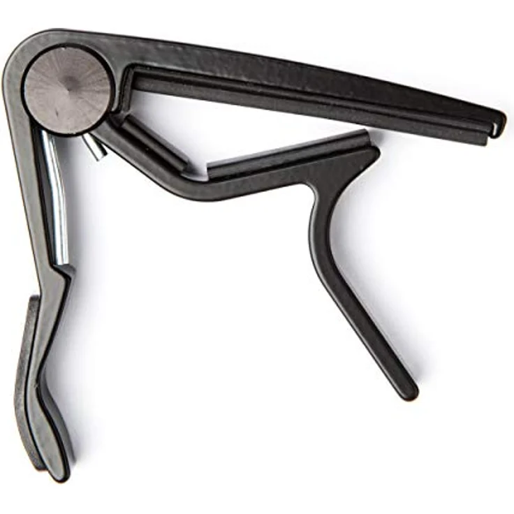 Dunlop Trigger Capo Classical BK, Kapodaster aus leichtem Flugzeugaluminium mit starker Feder und spezieller Polsterung, schwarz – Bild 1