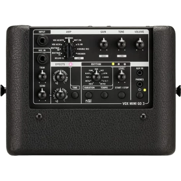 Vox Mini Go 3, Modelling Combo Verstärker für E-Gitarre mit 11 Verstärkermodellen, 8 Effekten und integrierter Rhythmussektion, 3 Watt, schwarz – Bild 4