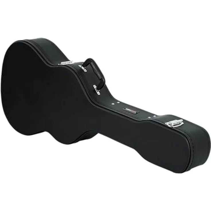 Gator GWE-Classic, Gitarrenkoffer für 4/4 Konzertgitarre, abschließbar, aus Sperrholz, schwarzer Tolex, mit schwarzem Plüschfutter, ergonomischem Tragegriff, Innenfach, Farbe: Schwarz – Bild 9