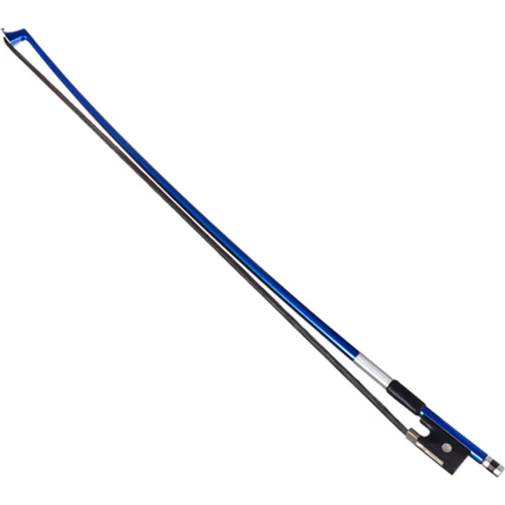 Artino BF-29 Violin Bow 1/4, Geigenbogen aus Fiberglas mit Ebenholzfrosch und schwarzer Behaarung, blau