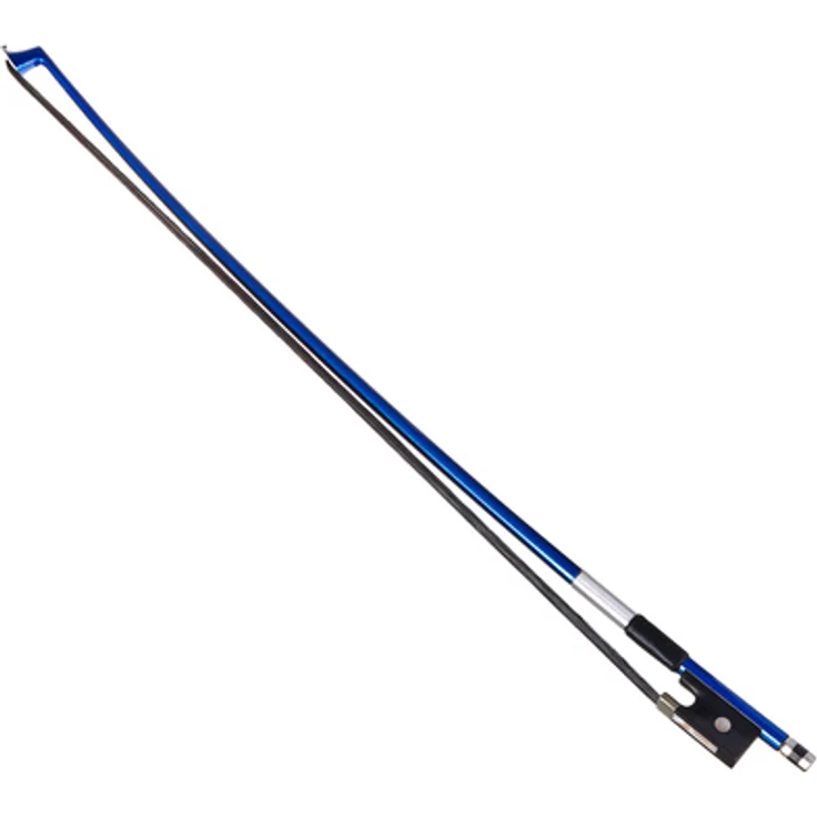 Artino BF-29 Violin Bow 1/4, Geigenbogen aus Fiberglas mit Ebenholzfrosch und schwarzer Behaarung, blau