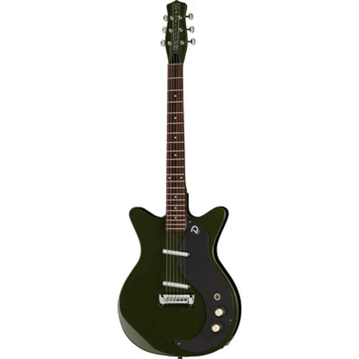Danelectro Blackout 59, E-Gitarre in Green Envy mit 2 NOS+ Lipstick Single Coils und Double Cutaway Form