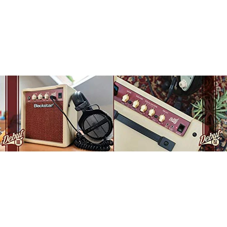 BLACKSTAR Debut 15 - Combo E-Gitarren-Verstärker mit Vintage-Creme und Ochsenblut Styling, ISF-Steuerung und eingebautem Echo-Effekt – Bild 9
