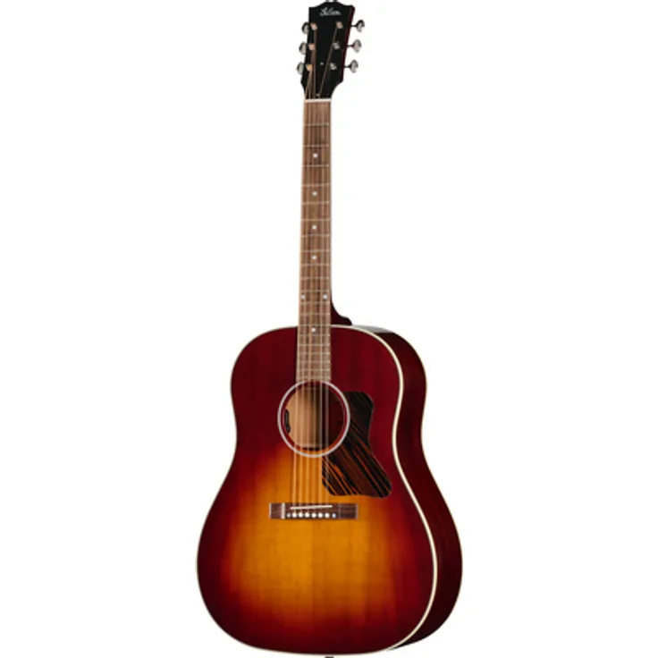 Gibson J-45 Original Autumn Burst, Westerngitarre Dreadnought mit Fichtendecke, Mahagoni-Boden und -Hals, inkl. Baggs HiFi DNA Tonabnehmer und Koffer