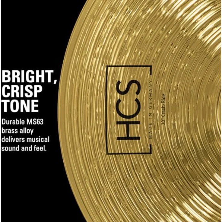 Meinl 20" HCS Crash-Ride, Einsteigerbecken aus MS63 Messing mit weicher Ansprache und mittlerer Ausklingzeit – Bild 3