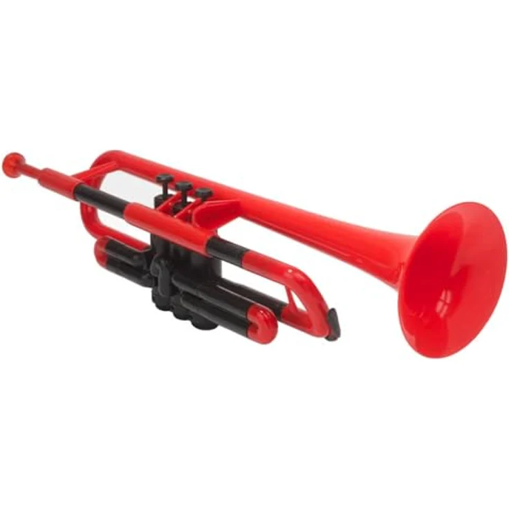 PINSTRUMENTS pTrumpet PTRUMPET1R, Kunststofftrompete in Rot, leicht & ideal für Schulen, inkl. Tragetasche und 2 Mundstücke – Bild 4