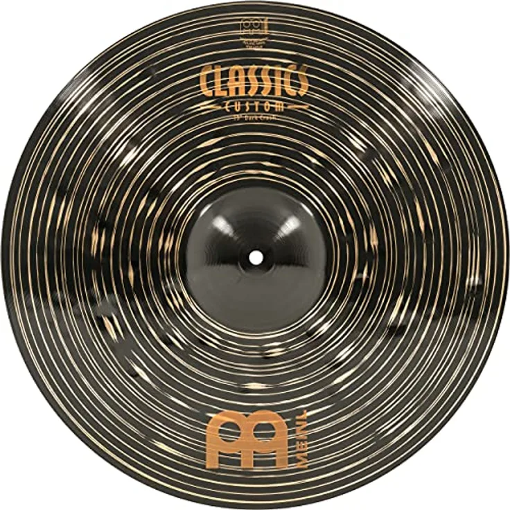 Meinl Cymbals Classics Custom Dark Crash 19 Zoll, B12 Bronze mit dunklem Finish, kräftiger Heavy-Metal-Sound